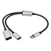 Type-C 4-in-1 USB 2.0 Hub: 2 USB + 1 Type-C Ports