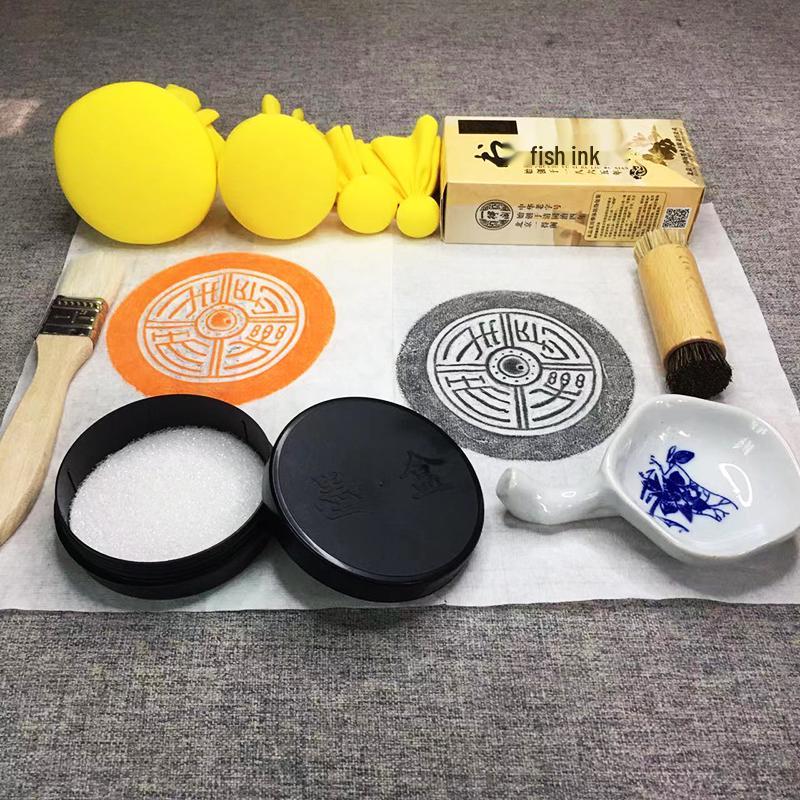 Handmade Intangible Cultural Heritage Tile Rubbing Activity Kit