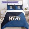 Set Lenzuola Everton Football Stampato 3 Pezzi, Comodo Set Copripiumino per Camera da Letto Amico della Pelle