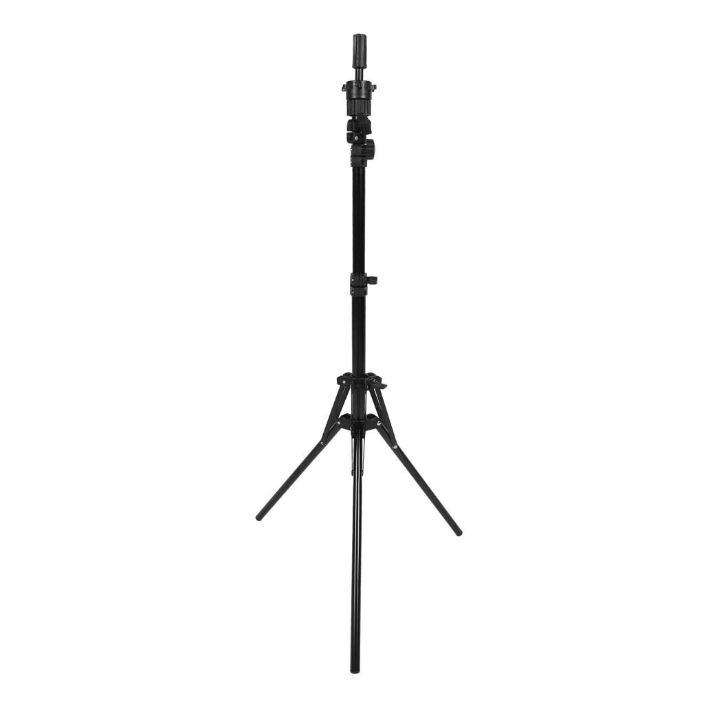 Adjustable Wig Stand Tripod Lightweight Portable Aluminum Alloy Mannequin Head Stand for Hairdressing Training