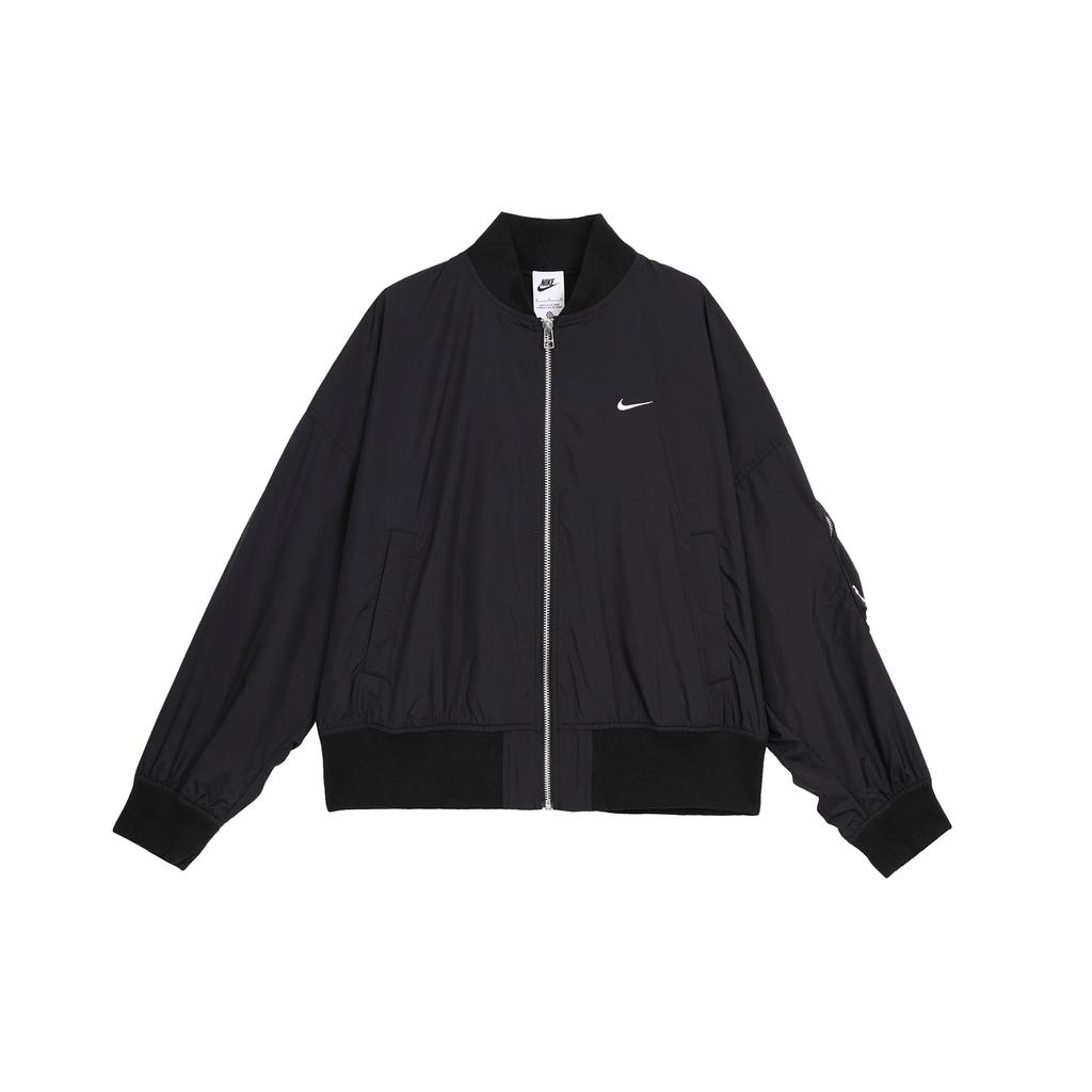 Nike Baseball Collar Zipper Design Pilot Long Sleeve Jacket Women Jacket Black FN2840-010