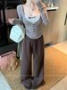 2025 Korean Style Slimming Waist Long-Sleeve Top for Women - Versatile Autumn/Winter Trend