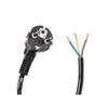 Perel Câble d'alimentation, H05VV-F 3G0.75, 1.5 m, 10 A/230 V, 2500 W, type E/F 90°, usage intérieur, PVC, noir