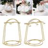 Modern Tea Cup and Saucer Display Rack Durable with Hook Cup Holder Cup Rack for
