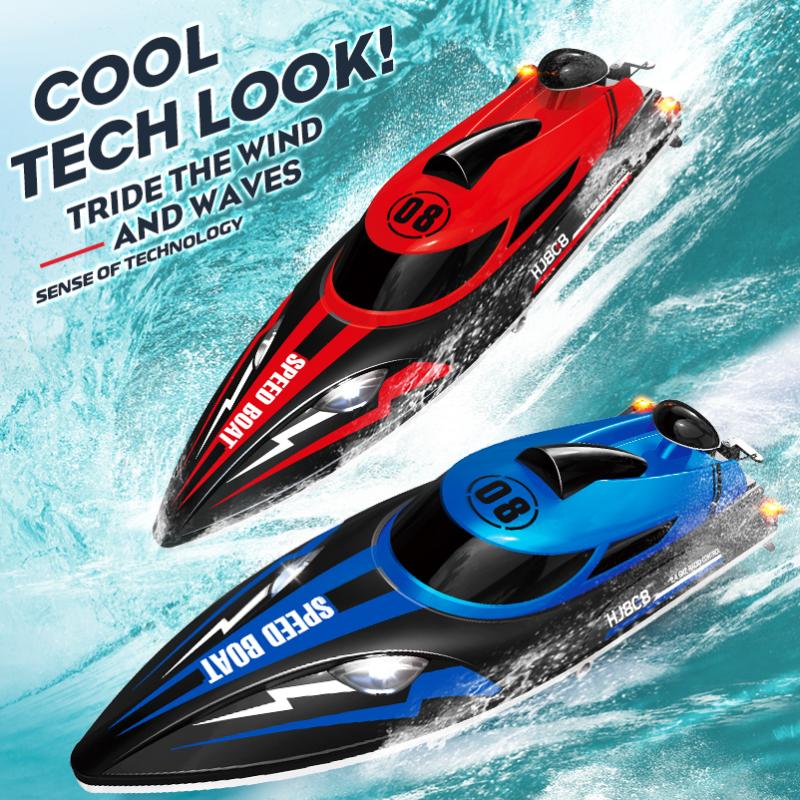 HJ808 RC Battery Boat 2.4Ghz 25km/h High-Speed Remote Control Racing Ship Water Speed Boat Children Model Toy