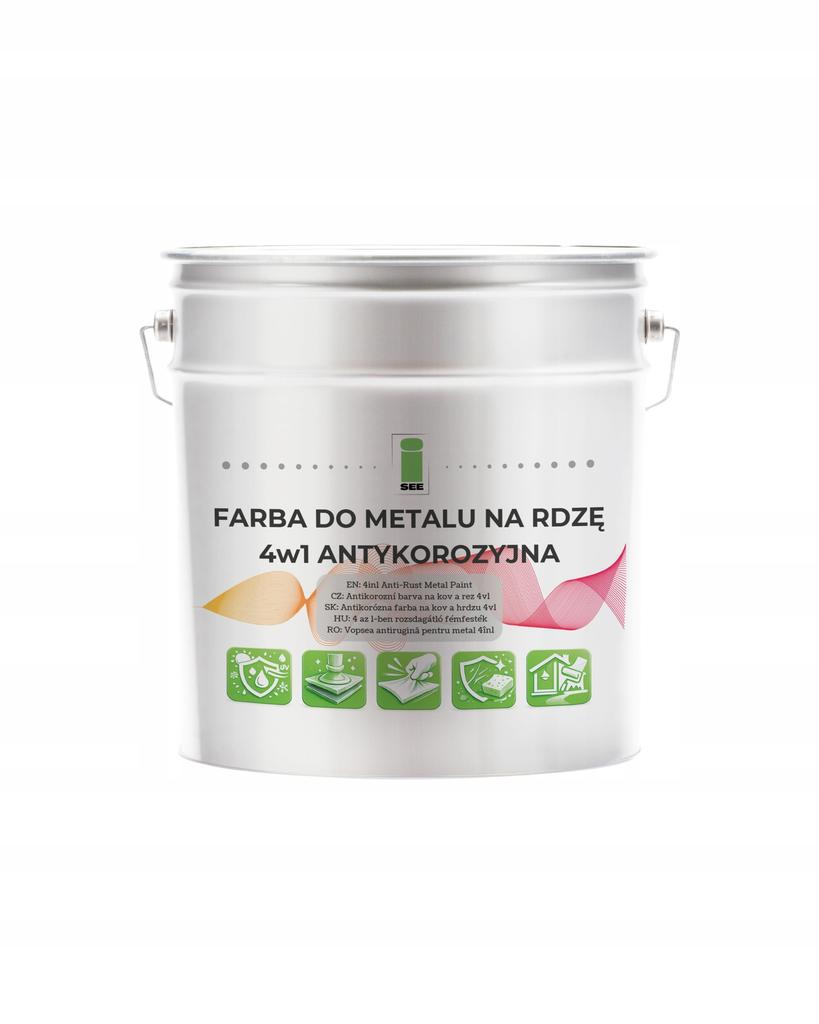 4-in-1 Rostschutzfarbe für Metall kirschrot ral3009 und see verzinkter Stahl 5l Satin