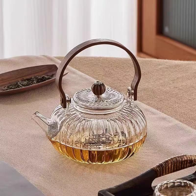 Zuozhixun High-Temperature Glass Pumpkin Teapot