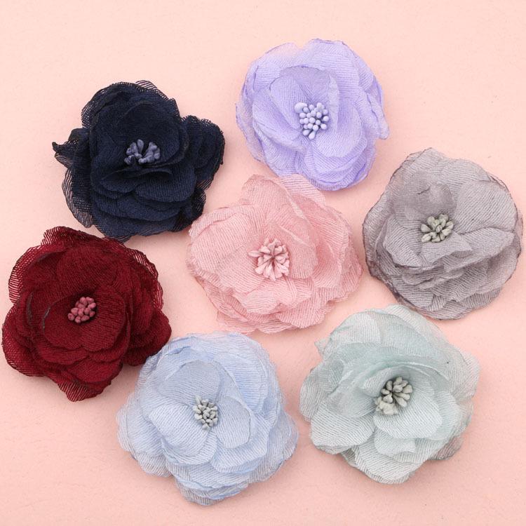 Korean Handmade Fabric Flowers DIY Pack: Hair Clips, Headbands, Shoe Decor, and Accessories
