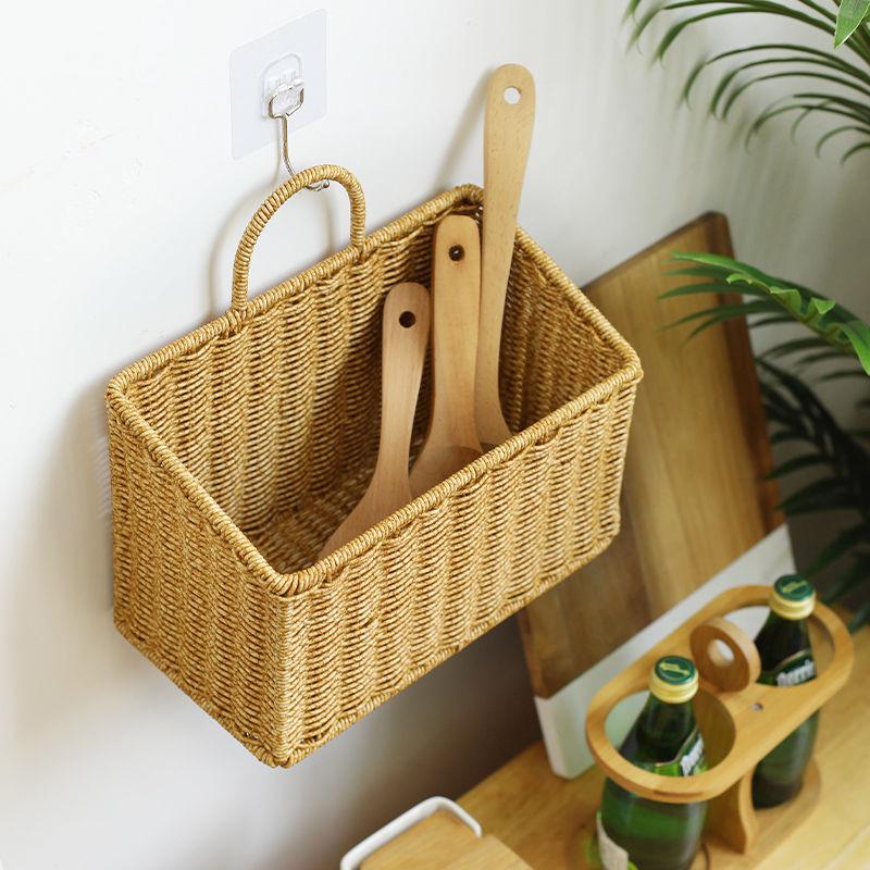Wall Storage Basket Kitchen Plastic Item Baskets Modern Living Room Decor Design Storage Basket Creative Accessories Baskets