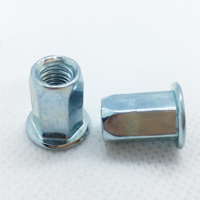 Gude Galvanized Flat Head Full Hex Rivet Nut