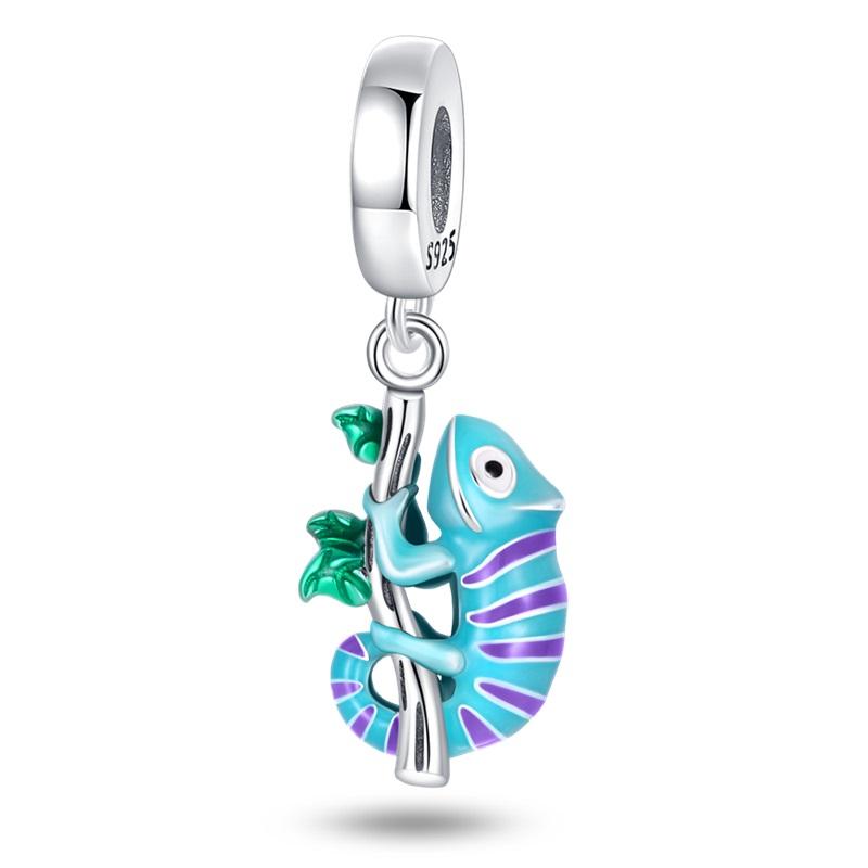 Original Copper Charm Beads Air Balloon Luggage Chameleon Charms Pendant For Women Diy Birthday Jewelry Gifts