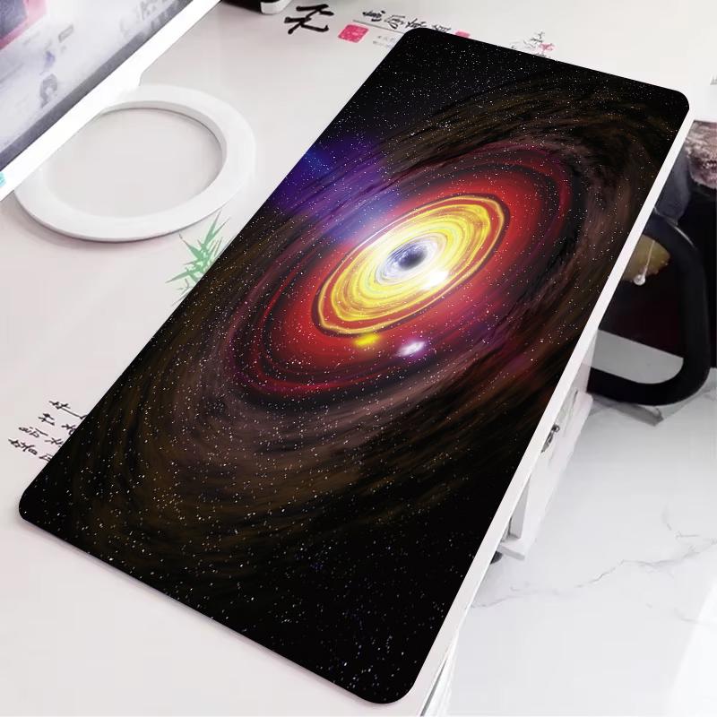 Purple Blue Galaxy Planet Large Gaming Mouse Pad Outer Space Nebula Starry Sky Nonslip Extended Keyboard Desk Mat