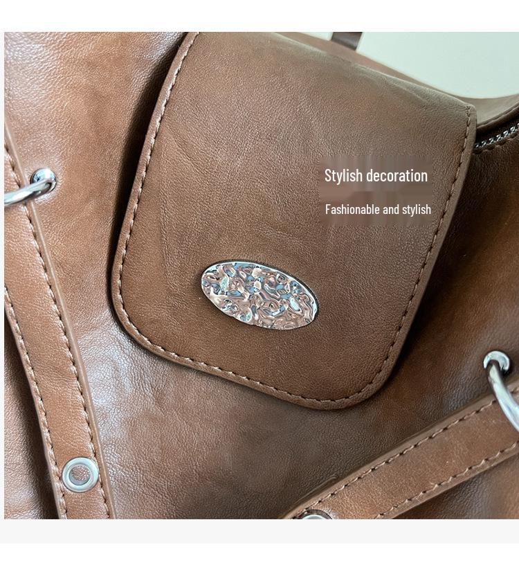 2025 Retro Women's Large-Capacity Underarm Bag - Fashionable Autumn/Winter Tote Backpack