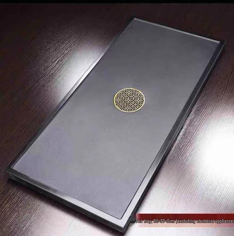 Natural Black Gold Stone Tea Tray