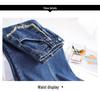 High Waist Tassel Raw Edge Denim A-Line Midi Skirt - Spring 2025 Collection