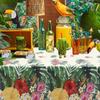 Hawaiian Luau Tablecloths Tropical Palm Leaves Table Cloth Hawaii Disposable Plastic Rectangular Table Birthday Party Supplies