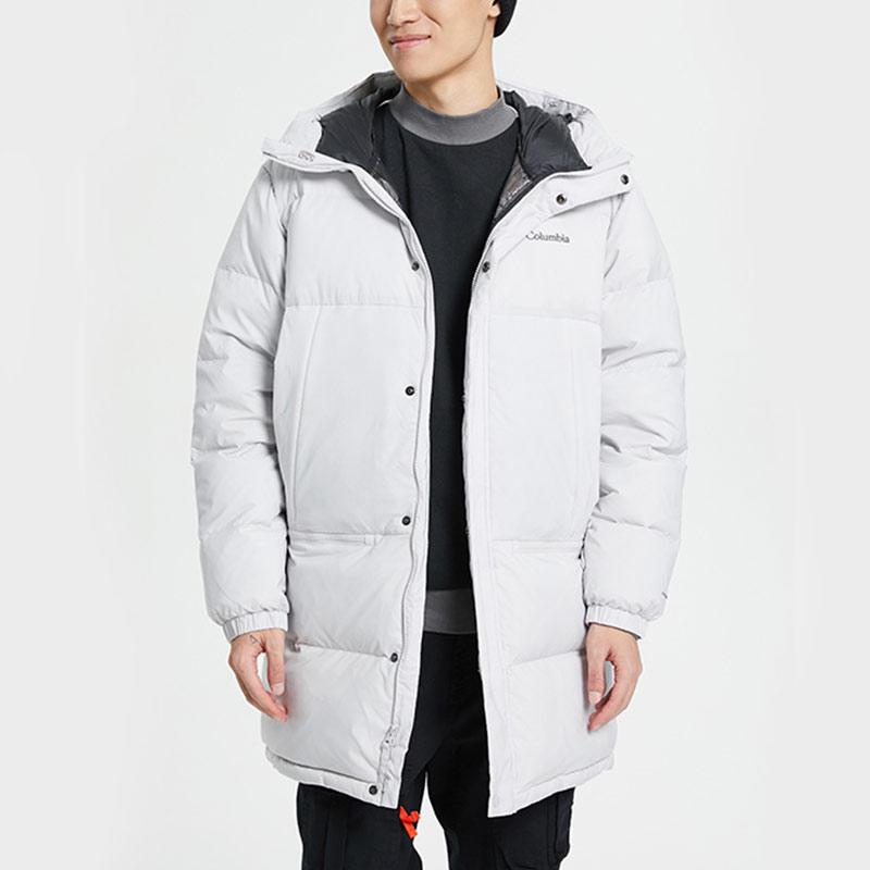 Columbia Rockfall™ Down Parka Windproof Warm Mid-Length Hooded Down Jacket Men Outerwear Gray WE0994043