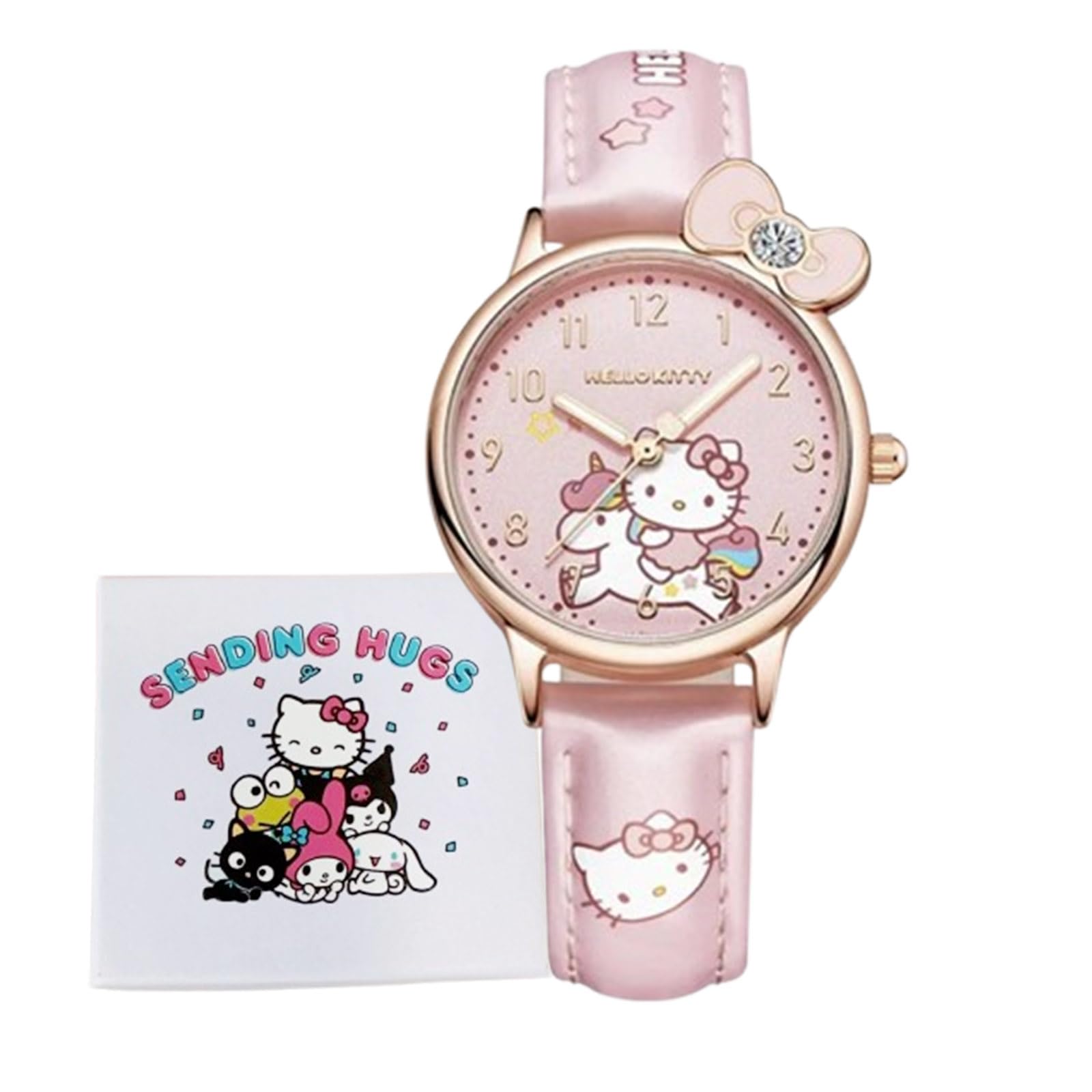 

Sanrio Kids Wristwatch, Lightweight, Stylish, Simple, Cute Wristwatch, Perfect for School Entrance, Birthdays, and more. Unisex. Holly Kitty.