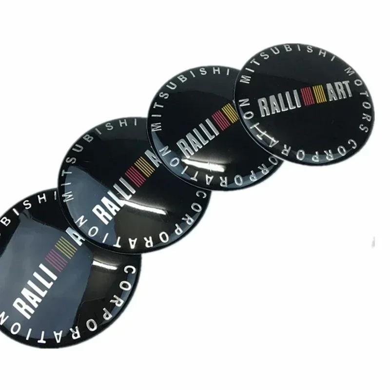 56/60/65mm Aluminium Car Wheel Center Caps Sticker for Mitsubishi ASX Lancer L200 Pajero Outlander Eclipse Galant Ralliart