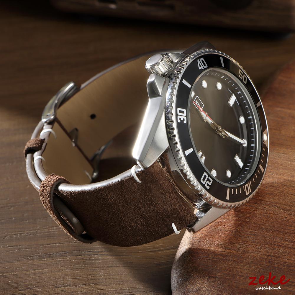 20mm 22mm Wristband Quick Release Soft Suede Watch Strap Brown Watch Bands Business Calfskin Bracelet Belt Women&Men Accessories