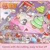 PET Miniature Scene Stickers Handmade Visual Stacking Sticker Cute Sticker Book  for Children