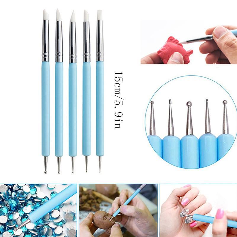 Kruger 24-Piece Pottery and Clay Tool Set: Carving, Dot Painting, Sculpting, and DIY Line Drawing Pens.