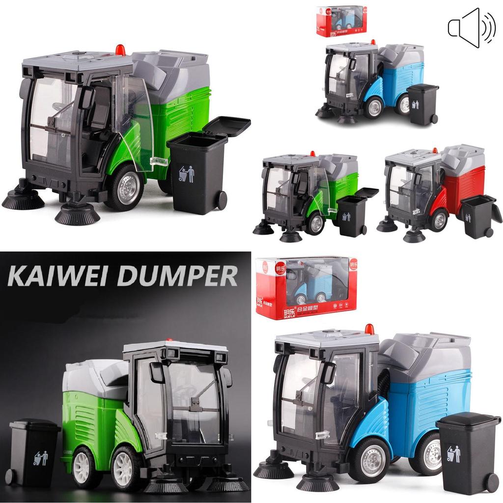 Engineering Garbage Truck Model With Sound Light Features For Kids Play And Collectors