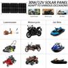 30W Solar Panel Kit 12V Waterproof Solar Powered Charger Portable Charger Kit with USB Port  For Phone RV Car Caravan Home Campi