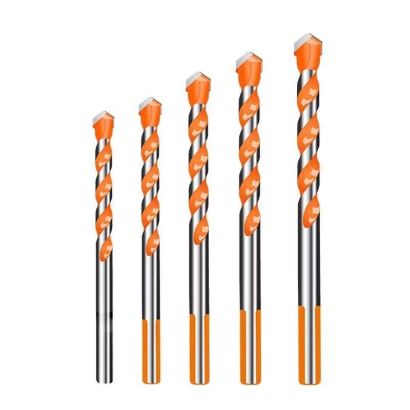 Concrete Drill Bit Four-Edge Serrated Drill Bits 1/4 Shank High Hardness Steel Metal Drill For Brick