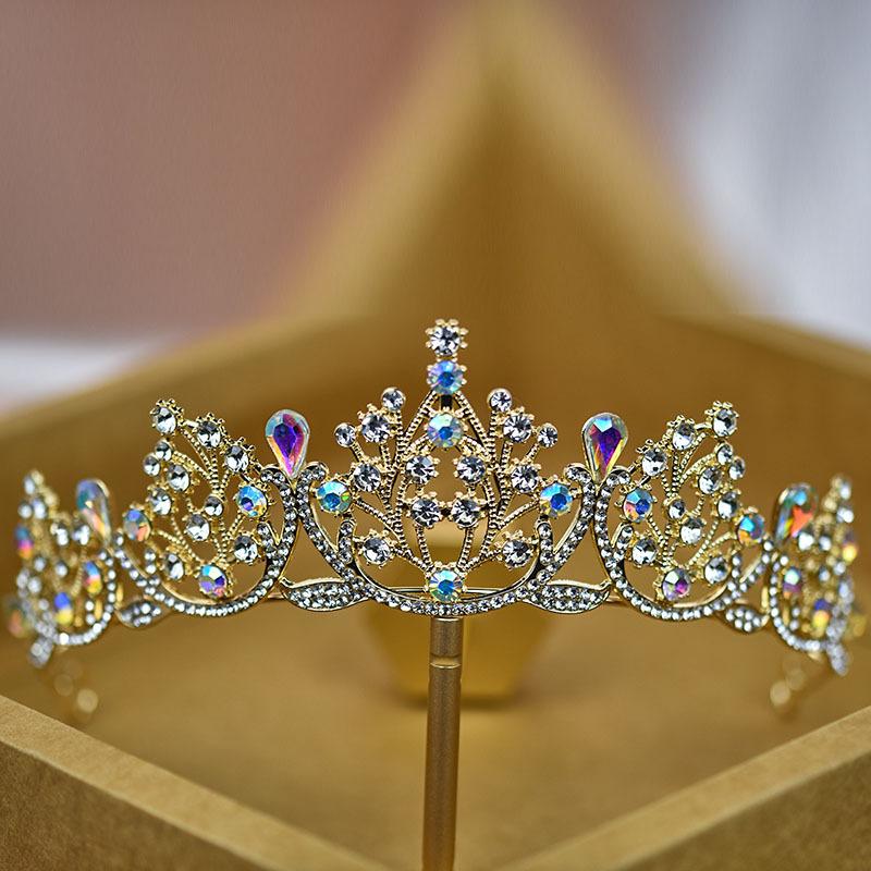 Bridal Crown Tiara Colored Diamond Coming of Age Ceremony Princess Bestie Gift Birthday Rhinestone Crown