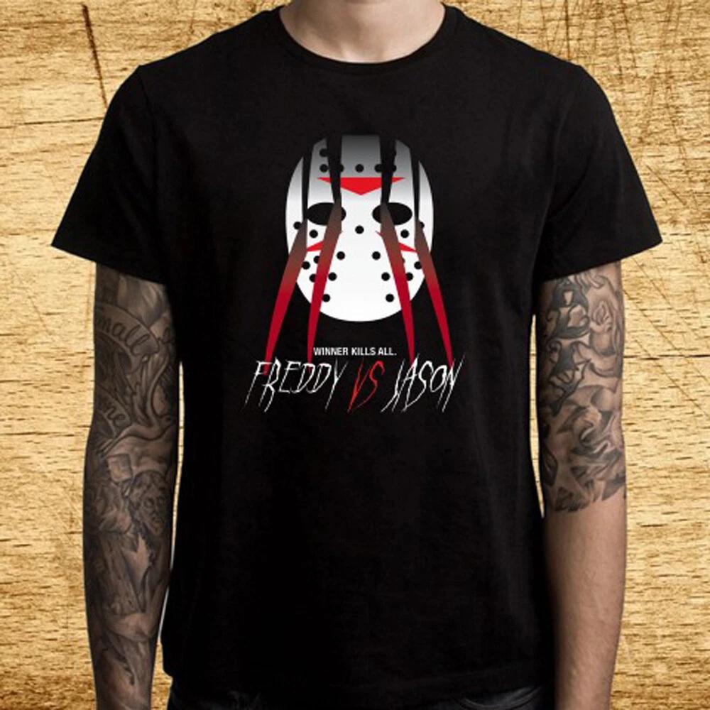 Freddy Krueger VS Jason Voorhes Friday The 13th Men s Black Size S-5XL L