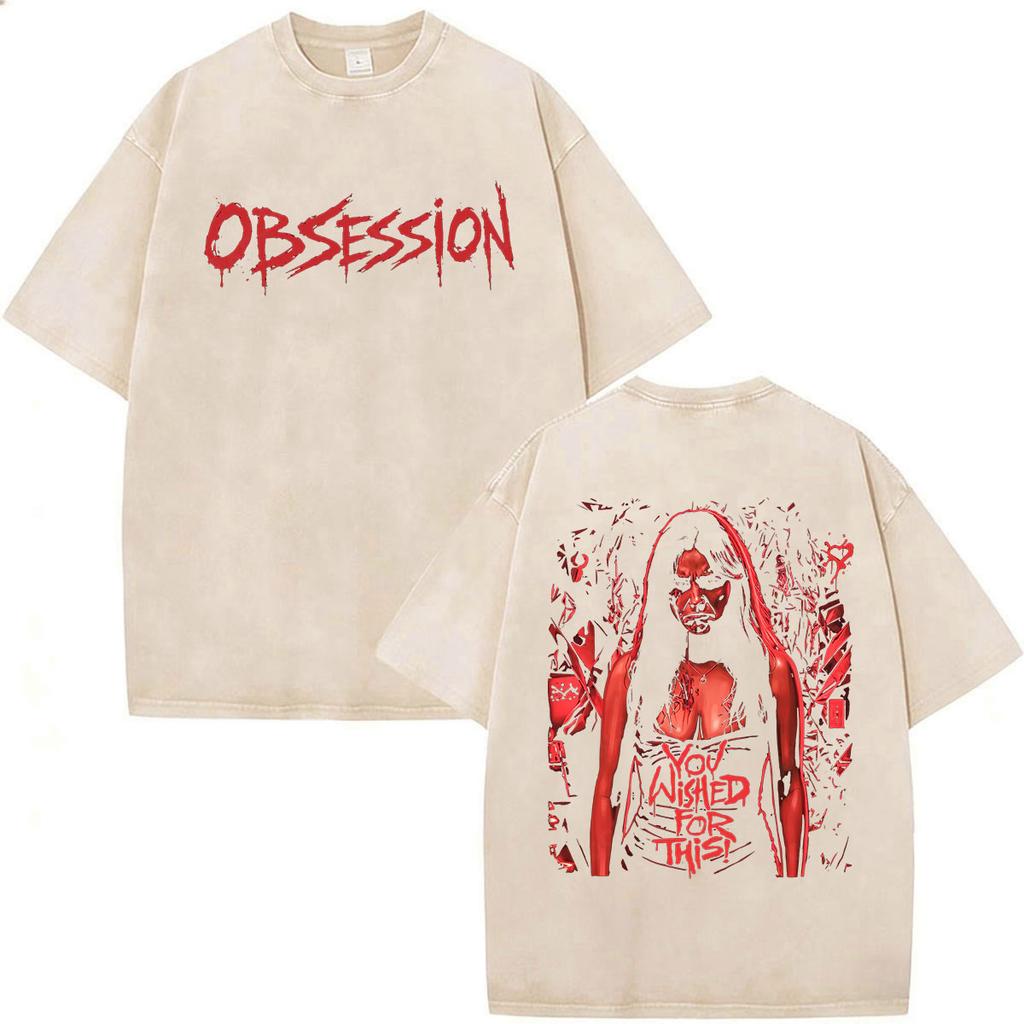 Maglietta Nikki Lavata Vintage Ossessione Film Horror Uomo Donna Moda Magliette Gotica Cotone Oversize Manica Corta