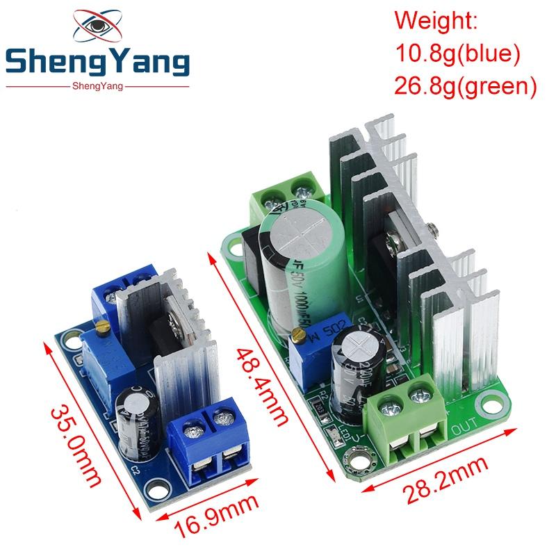 TZT LM317T DC-DC Adjustable Converter Buck Step Down Circuit Board Module Linear Regulator Power Supply with rectifier filter