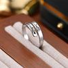 Elegant Adjustable Wedding Rings Dating Rings Letter Pattern Opening Finger Jewelry Suitable for Woman and Man Present