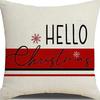 Christmas linen pillowcase, Santa Claus printed pillow, cushion cover, home living room decoration cushion cover