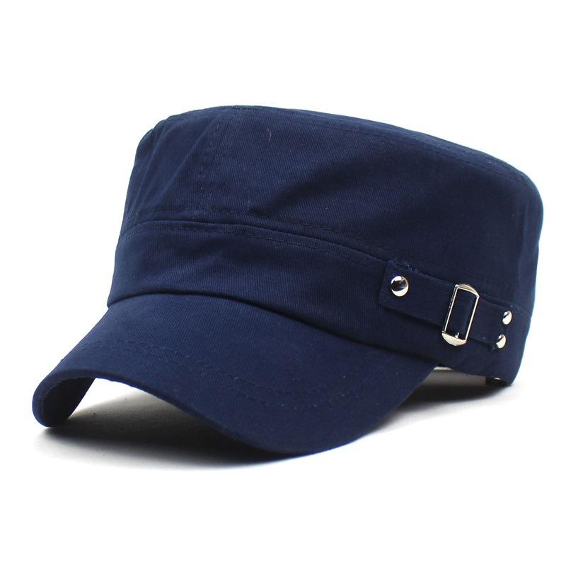 Fashion Hat men and women military hats cotton flat top hats outdoor sunshade and sun protection Caps adjustable buttons