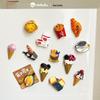 Cartoon Style Candy Toy Refrigerator Magnets – Durian, Mini Croissant, KT Cake