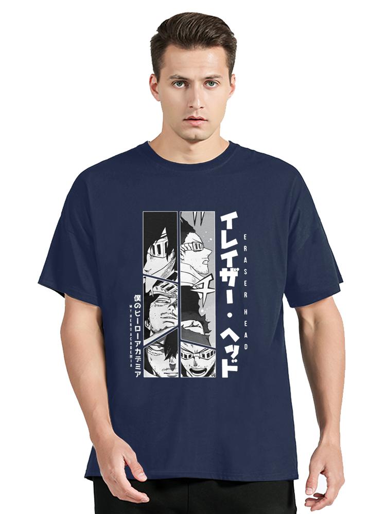 

ZX Tee Unique Eraser Head Boku No Hero Academia Aizawa Shota T-Shirt Men Cotton Oversized T Shirt Graphic Tees Hip Hop Tops Clothing 4XL