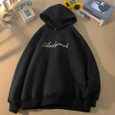 Sweatshirt Herrenmode Marke Wildleder Kapuzenjacke Frühling Neu Amerikanischer Stil Retro Locker Lässig Pullover Top
