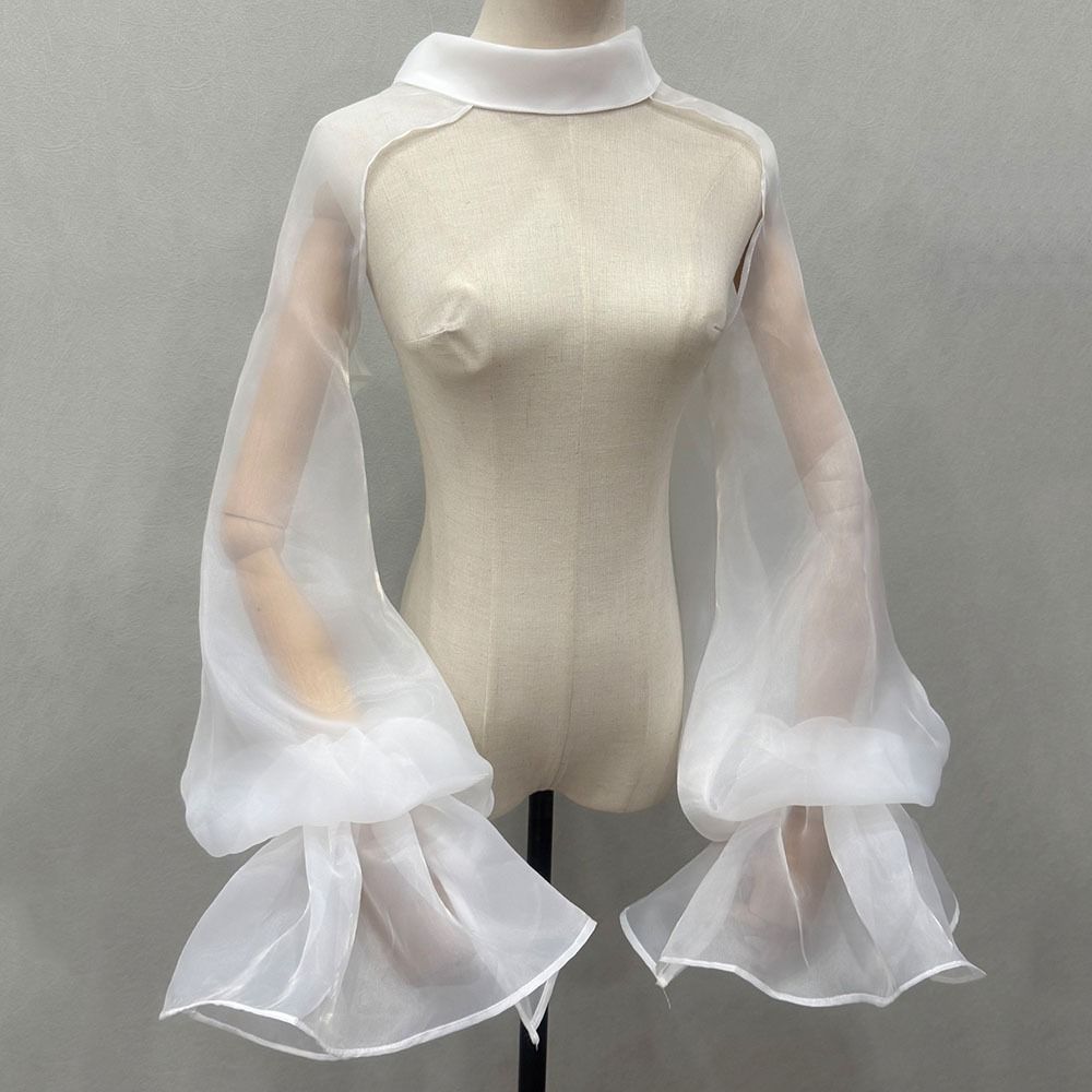 Transparent Wedding Arm Sleeves Puffy Evening Prom Cape Fairy Arm Covers Banquet Decor