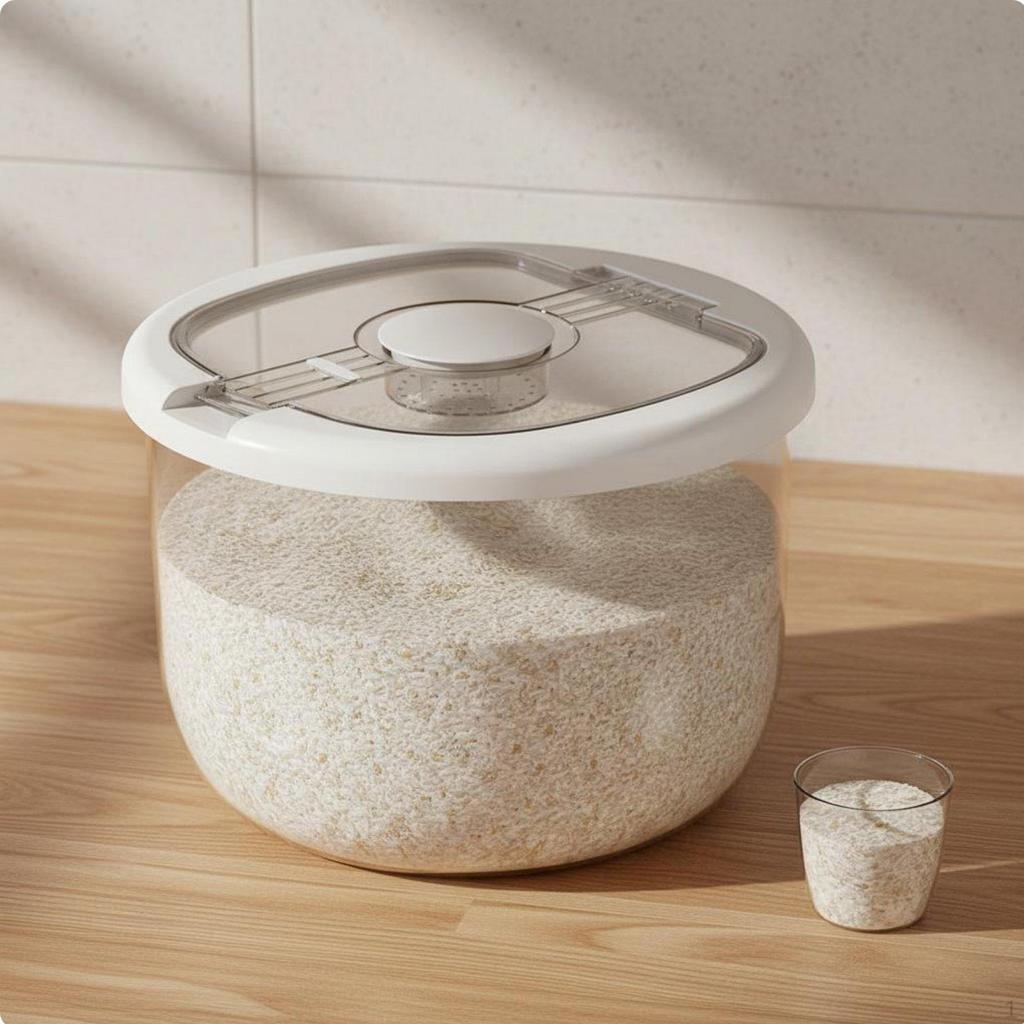Rice Storage Container HumidityResistant Sealed Grain Bin Versatile Airtight Food