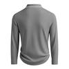 Men's Long Sleeve Polo Shirt Classic Button Placket Business Casual Golf Top for Spring Fall Wear