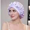 Silk Nightcap for Women's Hair Care - Adjustable, No-Mark Mulberry Silk Shower & Home Cap