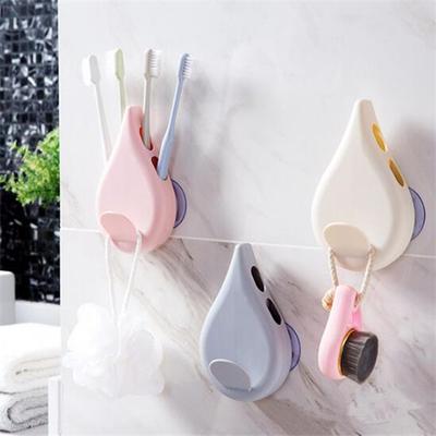 Sucker Brush Container Wall Mounted Type Toothbrush Holder Bathroom  Hole Suction Cup
