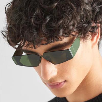 European American Stylish Rimless Sunglasses Women Men Anti Reflective Sun Glasses for Driving Hiking