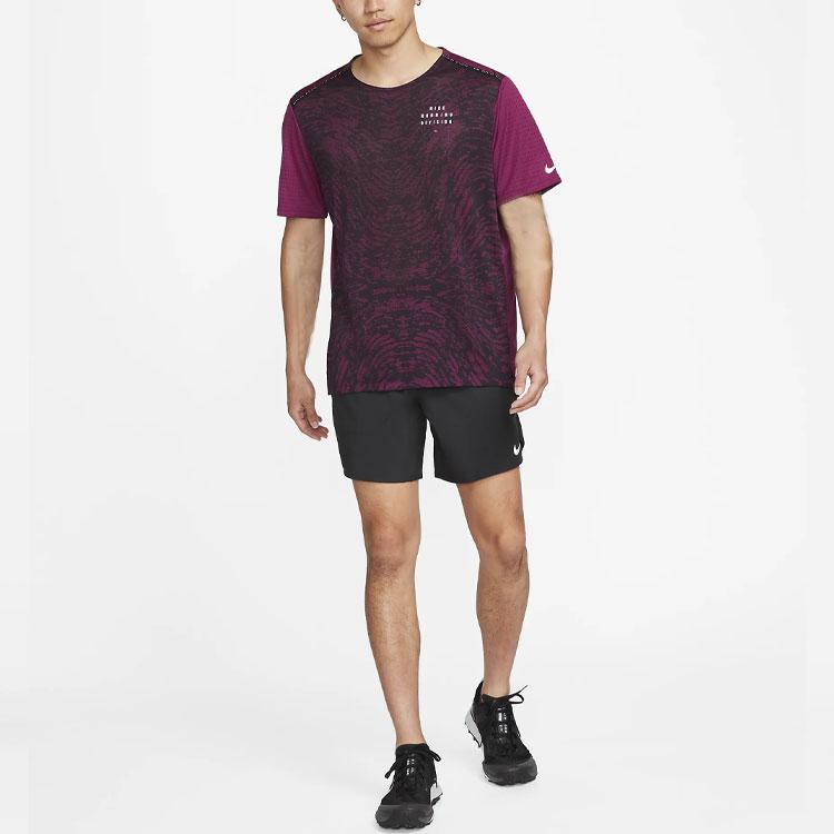 Nike Solid Color Logo Running Shorts Men Bottoms Black DM4762-010