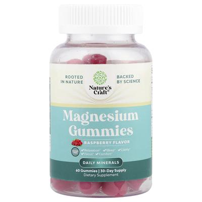 Magnesium Gummies, Sugar-Free, Raspberry, 60 Gummies