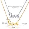 Necklace Hollow Love Letter Rhinestone Titanium Steel Rose Gold Short Summer Accessories