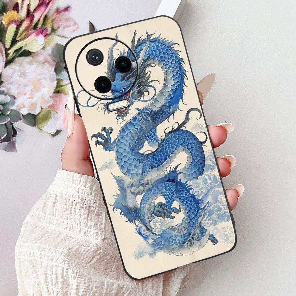 For Infinix Note 12 Pro 4G Case X676B Silicone Cute Cat Fashion Flowers Painted Cover For Inifnix Note 12 Pro Phone Case Bumper