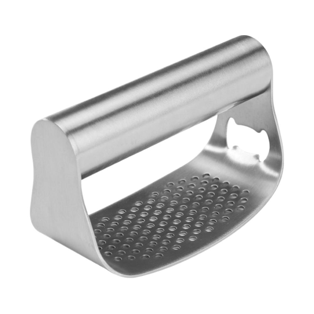 

Stainless Steel Garlic Press with Peeler and Cleaning Brush Garlic Press Rocker Bottle Opener Garlic Chopper Kitchen Gadgets